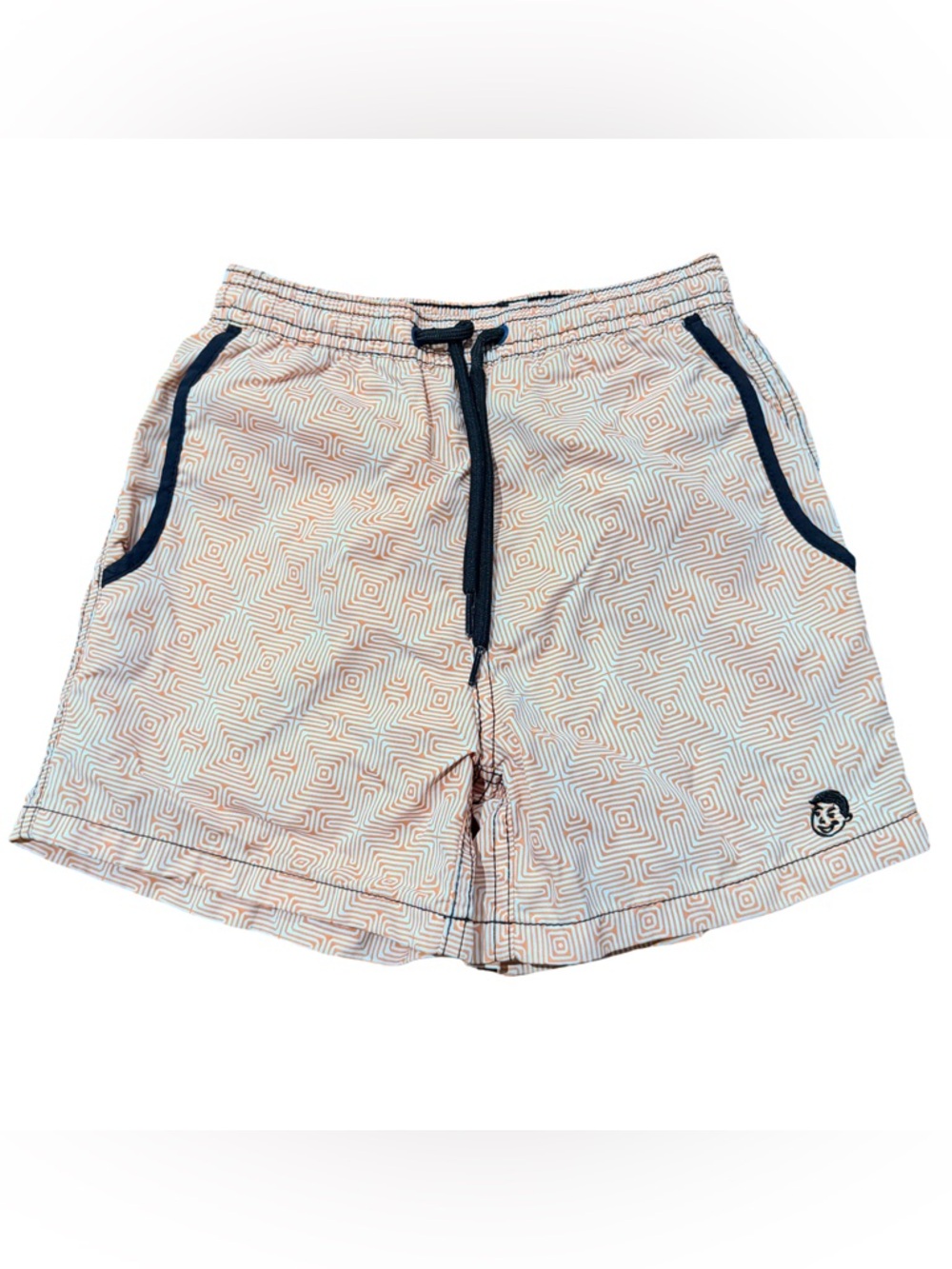 Jr. Swim boys swim trunks - size 8 - Geometric Orange  Print